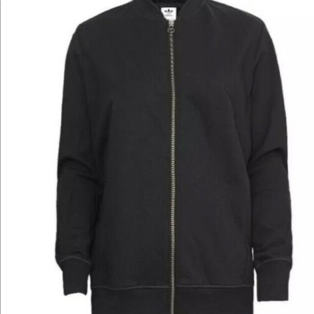 Adidas black zip up sweatshirt (women’s)
